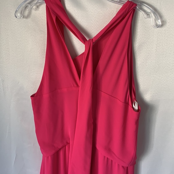 HALSTON Arymetric Draped Gown Azalea Pink 12   NEW MSRP $395 - Picture 14 of 17